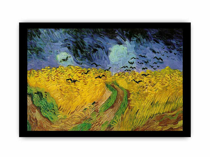 Wheatfield with crows