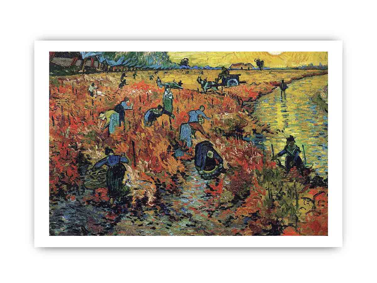 The Red Vineyard / Red Vineyard at Arles (Montmajour) By Vincent Van Gogh