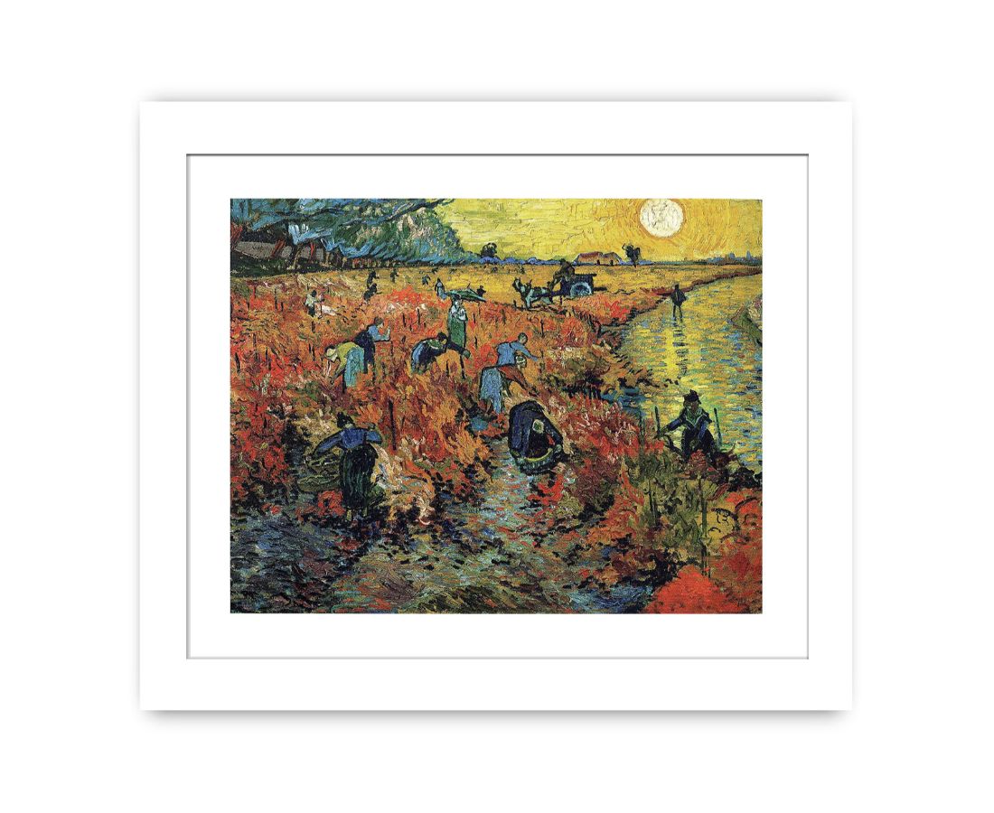 The Red Vineyard / Red Vineyard at Arles (Montmajour) By Vincent Van Gogh Famous painting