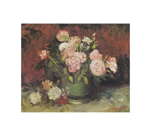 Bowl with Peonies and Roses By Vincent Van Gogh