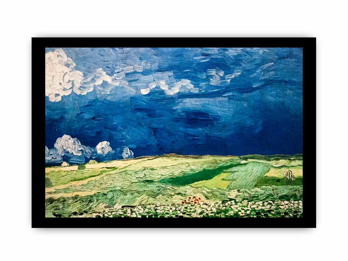 Wheat Field under Clouded Sky By Vincent Van Gogh
