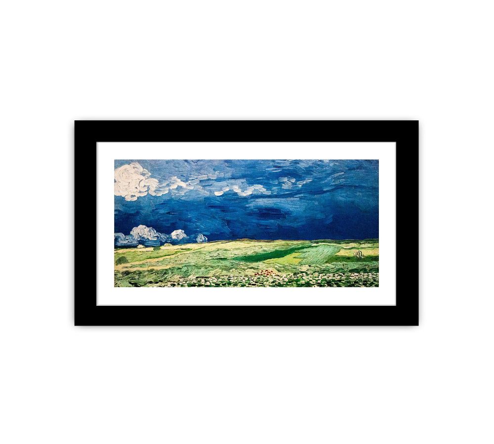 Wheat Field under Clouded Sky By Vincent Van Gogh Canvas Print
