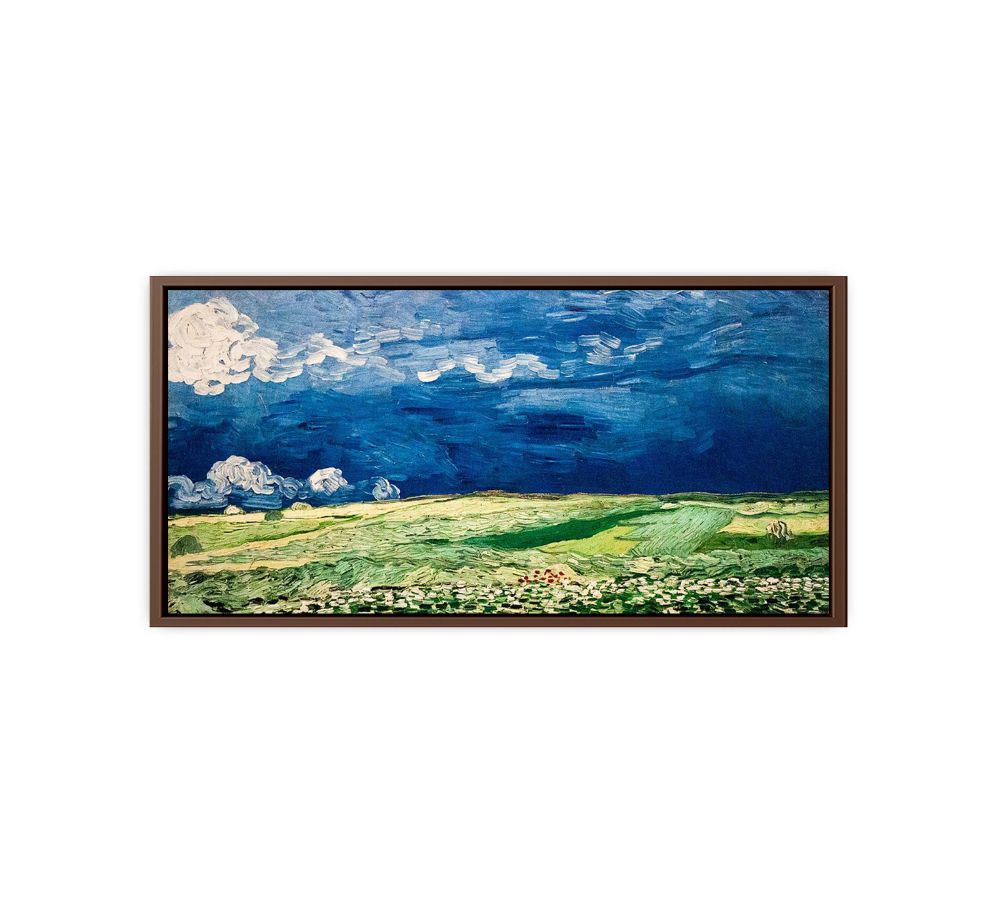 Wheat Field under Clouded Sky By Vincent Van Gogh Famous Painting