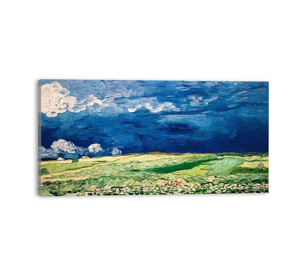 Wheat Field under Clouded Sky By Vincent Van Gogh
