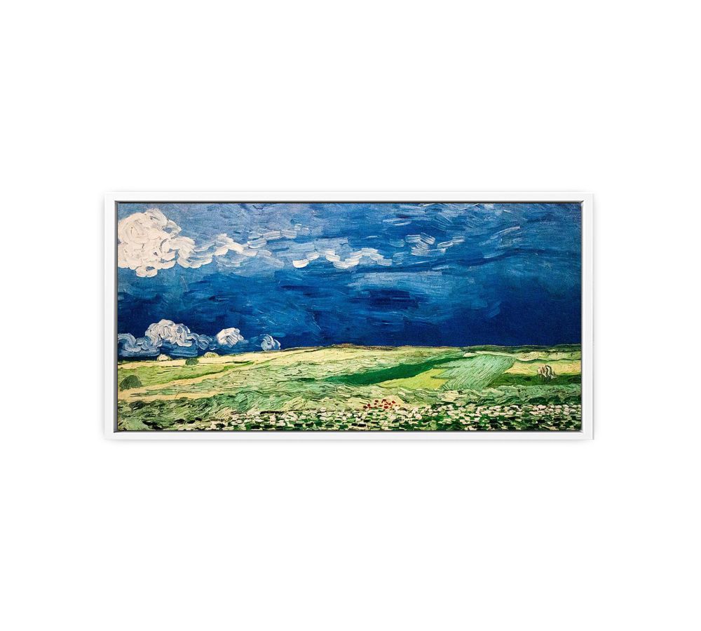 Wheat Field under Clouded Sky By Vincent Van Gogh Art Print
