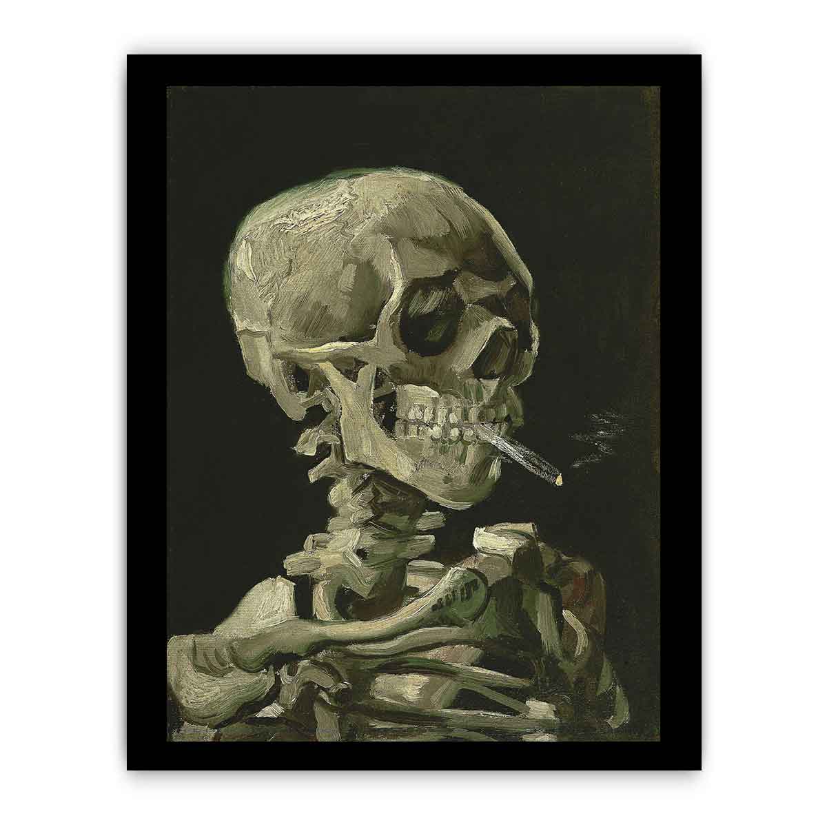 Skull With Burning Cigarette By Vincent Van Gogh