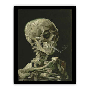 Skull With Burning Cigarette By Vincent Van Gogh