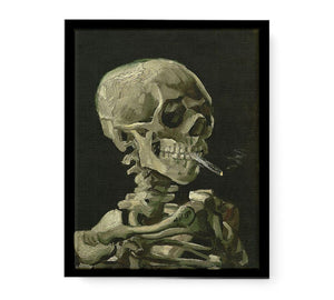Skull With Burning Cigarette By Vincent Van Gogh