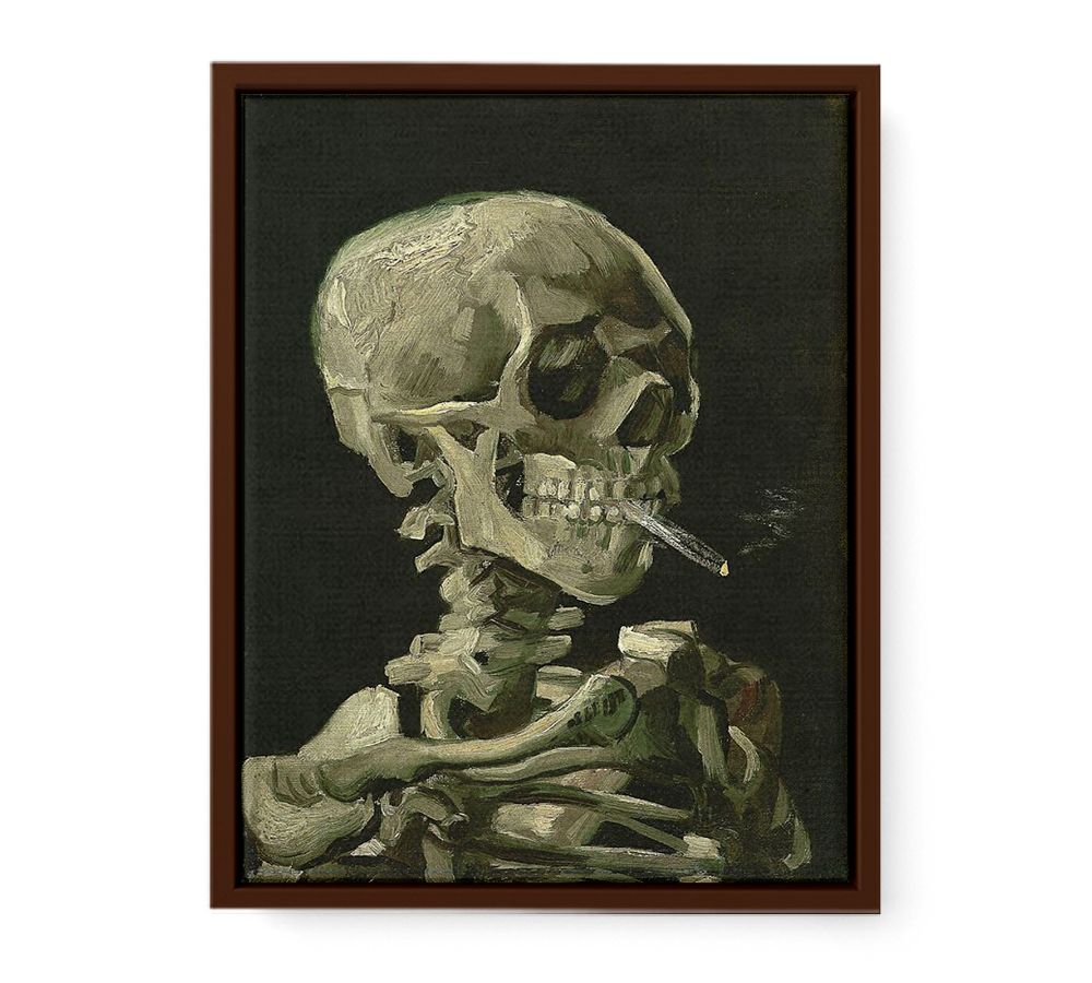 Skull With Burning Cigarette By Vincent Van Gogh Famous Painting