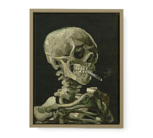 Skull With Burning Cigarette By Vincent Van Gogh Oil Painting