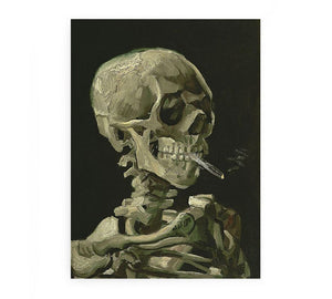 Skull With Burning Cigarette By Vincent Van Gogh
