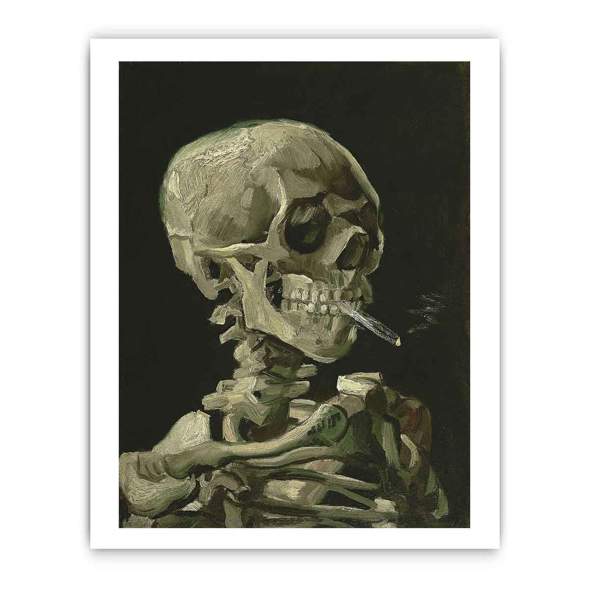 Skull With Burning Cigarette By Vincent Van Gogh