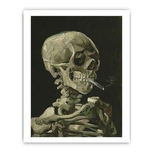 Skull With Burning Cigarette By Vincent Van Gogh