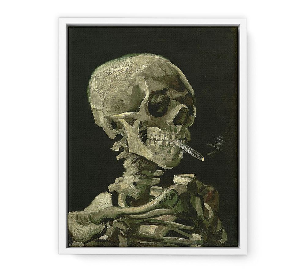 Skull With Burning Cigarette By Vincent Van Gogh Art Print