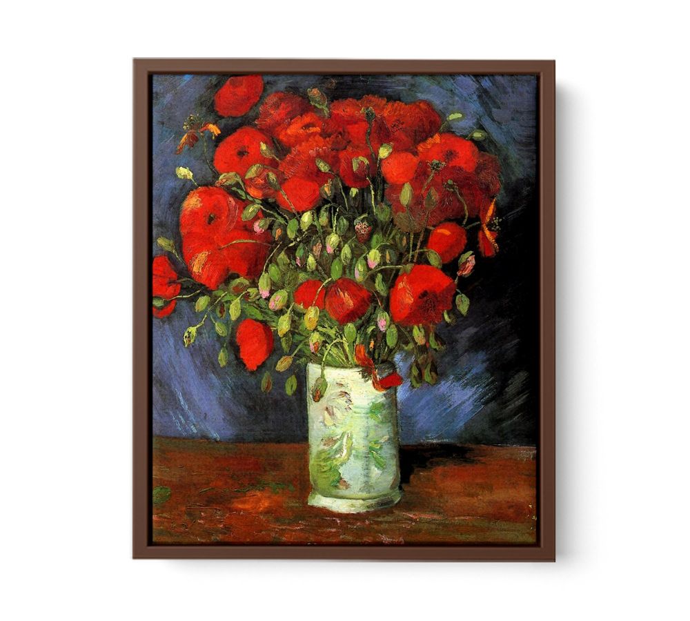 Vase with Red Poppies By Vincent Van Gogh Famous Painting