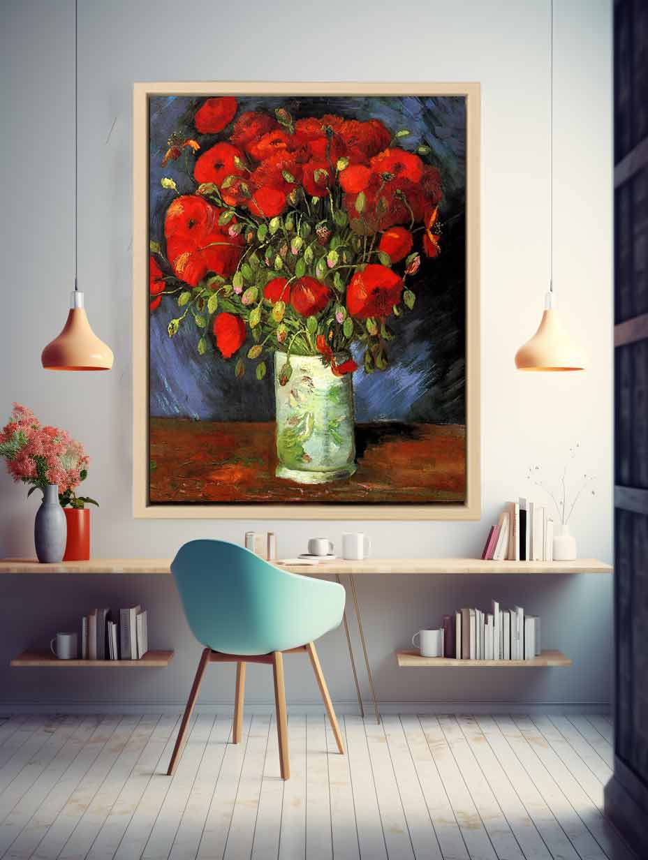 Vase with Red Poppies By Vincent Van Gogh