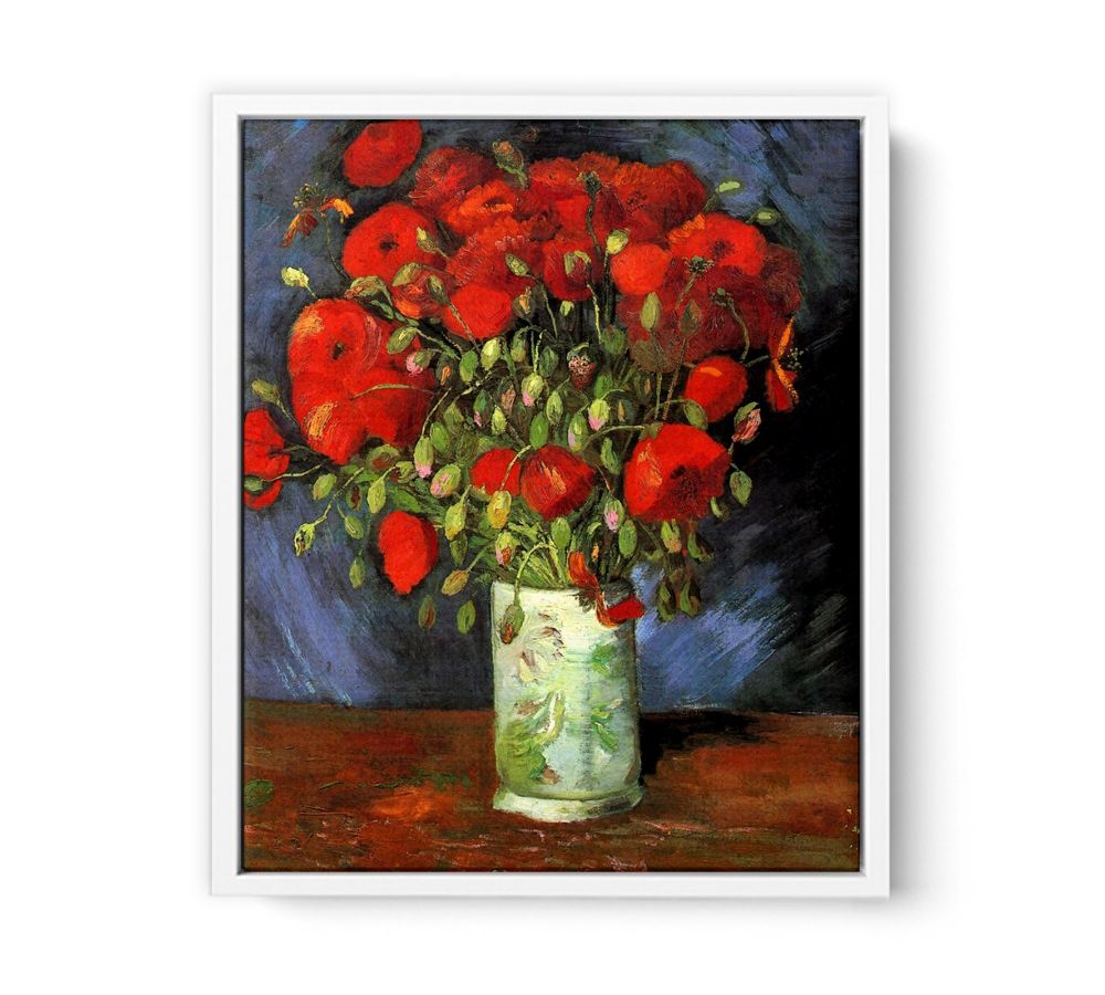 Vase with Red Poppies By Vincent Van Gogh Art Print
