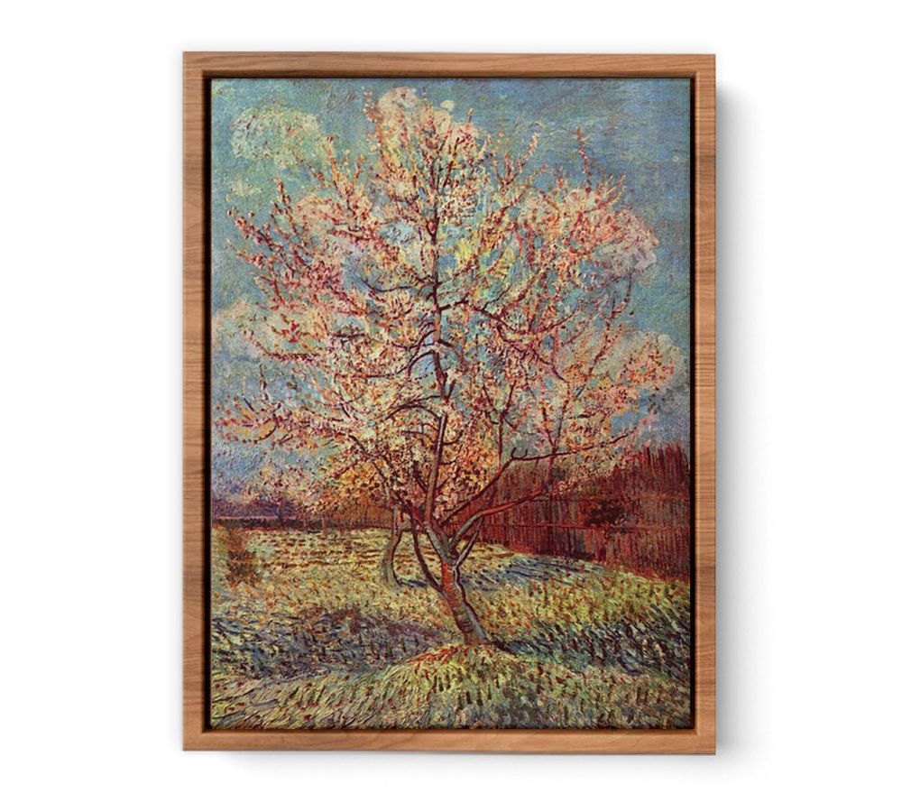 Peach Tree in Blossom / Flowering Peach Tree By Vincent Van Gogh Streched canvas
