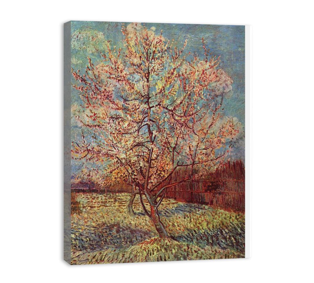 Peach Tree in Blossom / Flowering Peach Tree By Vincent Van Gogh