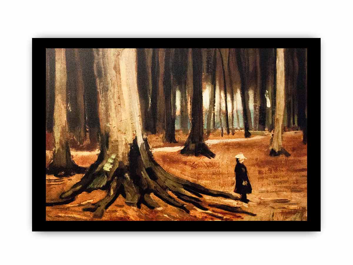 Girl in the Woods By Vincent Van Gogh