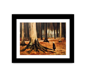 Girl in the Woods By Vincent Van Gogh Canvas Print