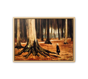 Girl in the Woods By Vincent Van Gogh Artwork