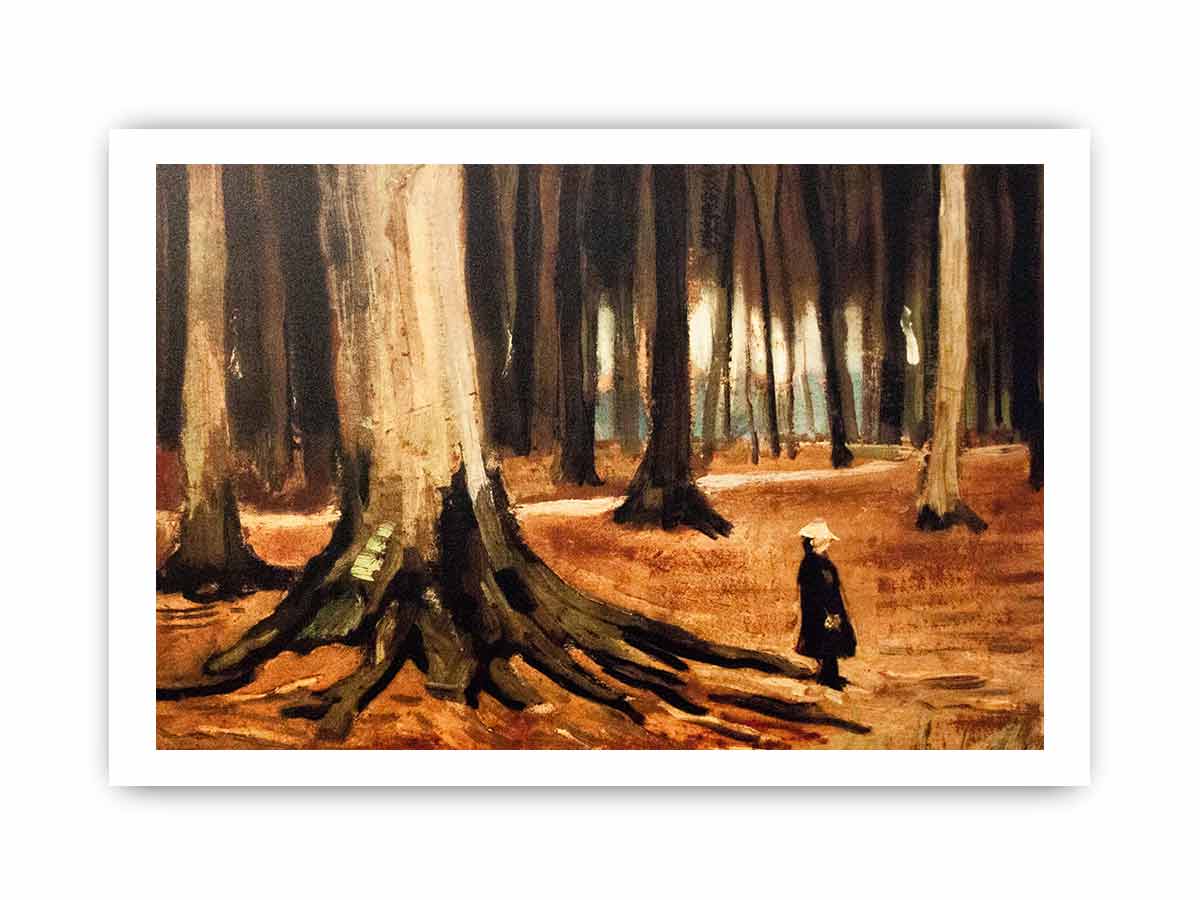 Girl in the Woods By Vincent Van Gogh