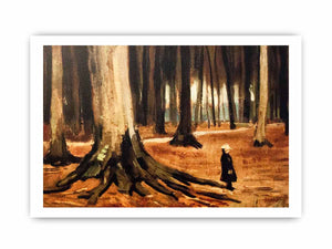 Girl in the Woods By Vincent Van Gogh