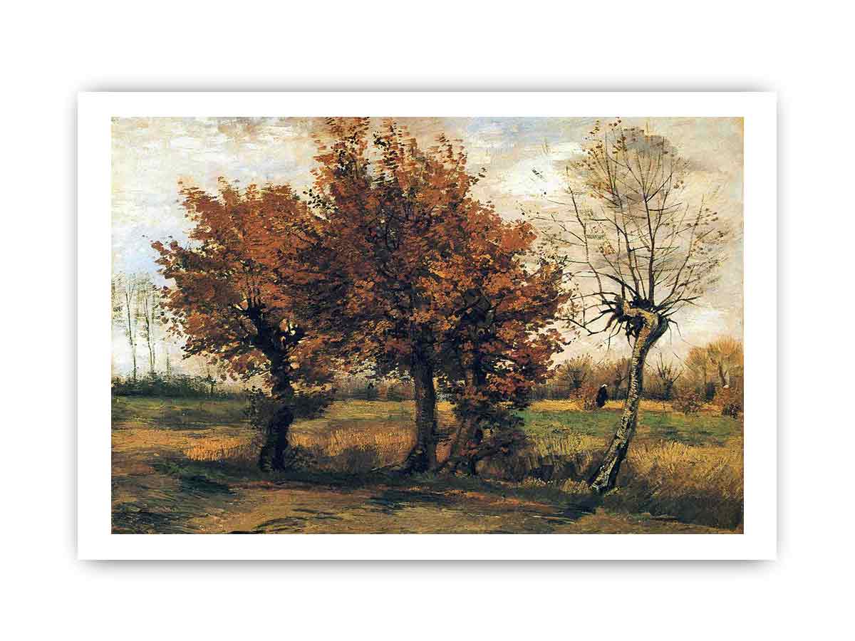 Autumn landscape / Autumn Landscape with Four Trees By Vincent Van Gogh