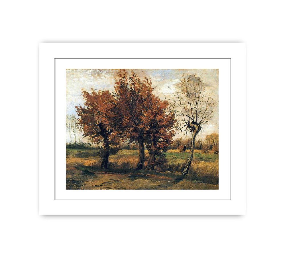 Autumn landscape / Autumn Landscape with Four Trees By Vincent Van Gogh Famous painting