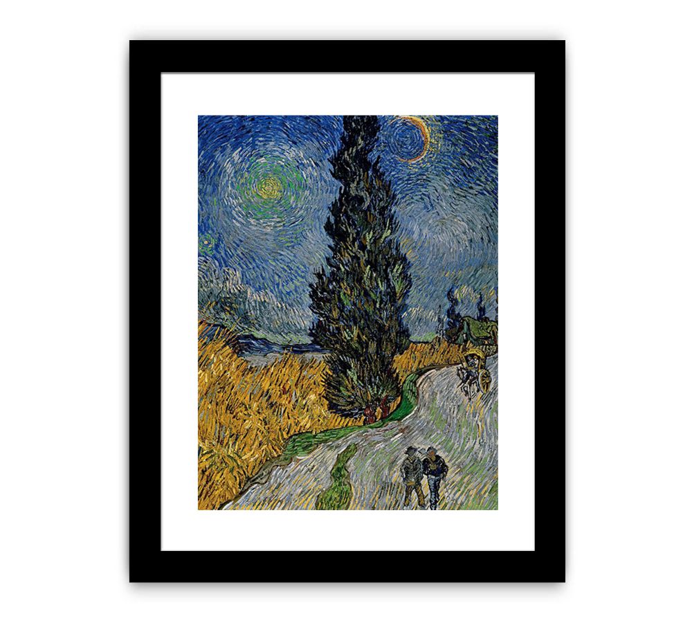 Vincent van Gogh - Road with Cypress and Star Canvas Print