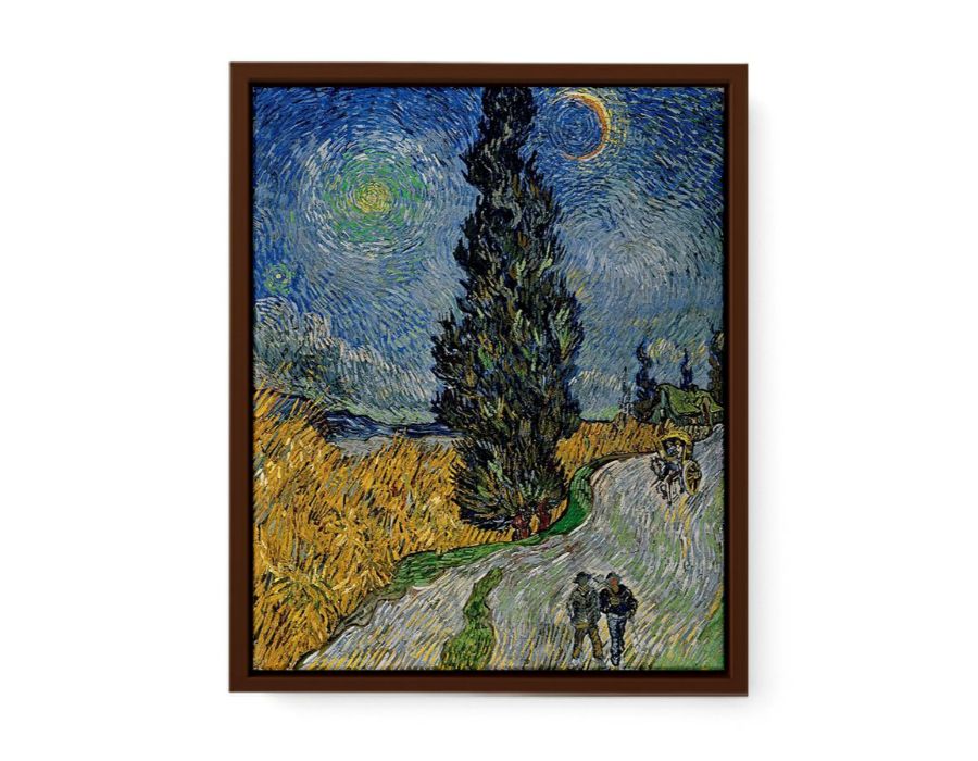 Vincent van Gogh - Road with Cypress and Star Famous Painting