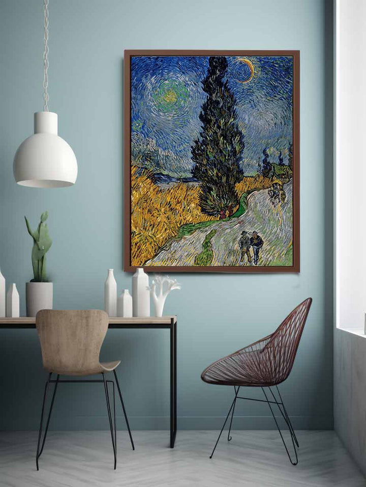 Vincent van Gogh - Road with Cypress and Star
