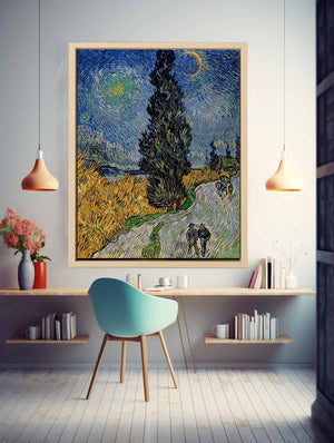 Vincent van Gogh - Road with Cypress and Star