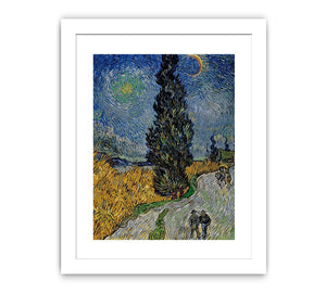 Vincent van Gogh - Road with Cypress and Star Famous painting