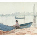 Boy with blue dory