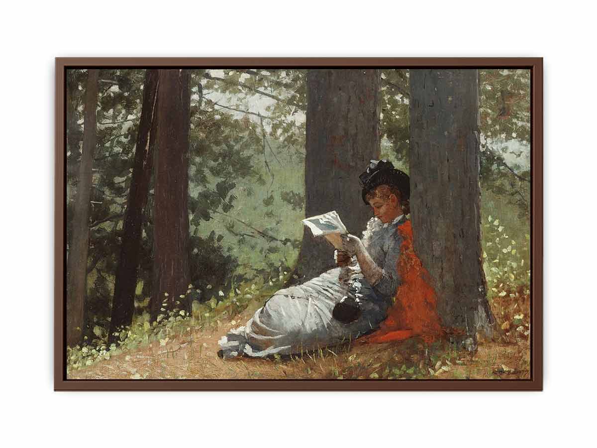 Girl Reading Under an Oak Tree