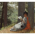 Girl Reading Under an Oak Tree
