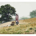 Boy and Girl on a Hillside