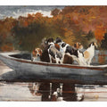 Hunting Dogs in Boat