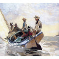 Sailing the catboat