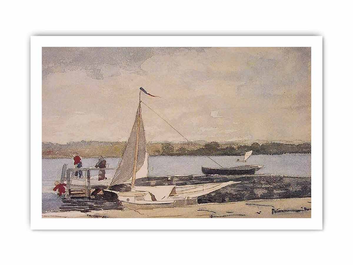 A Sloop at a Wharf