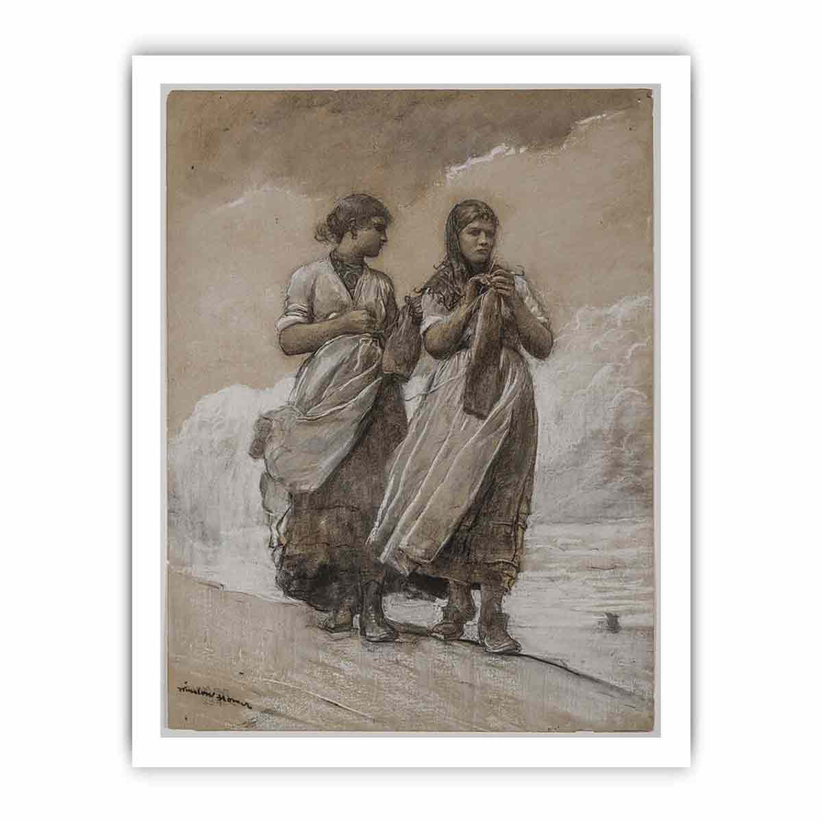 Fisher Girls on Shore, Tynemouth