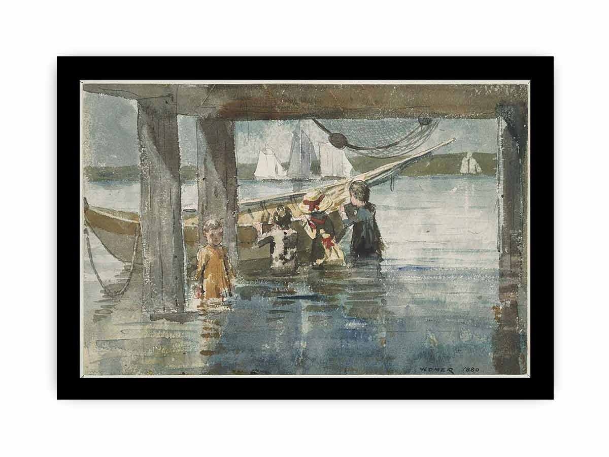 Children Playing under a Gloucester Wharf