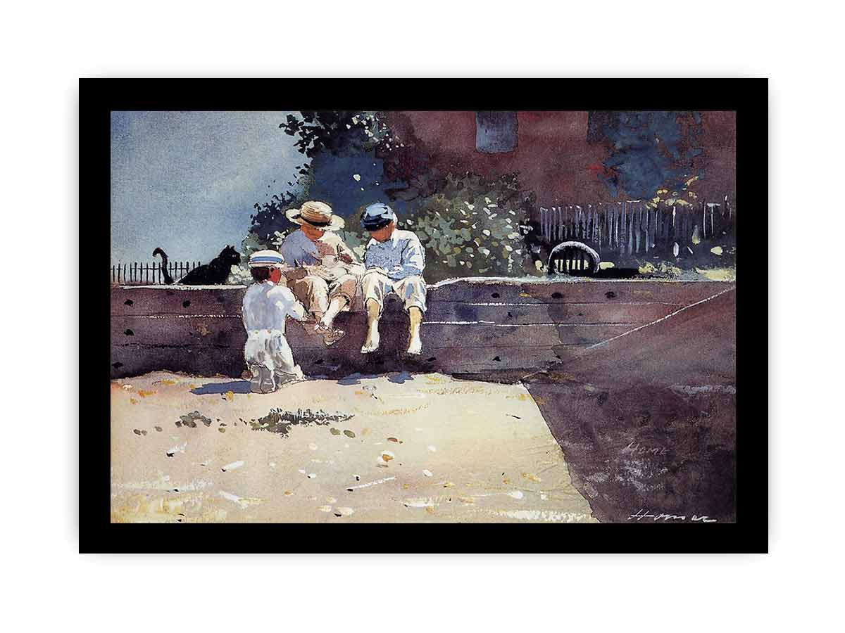 Boys and Kitten