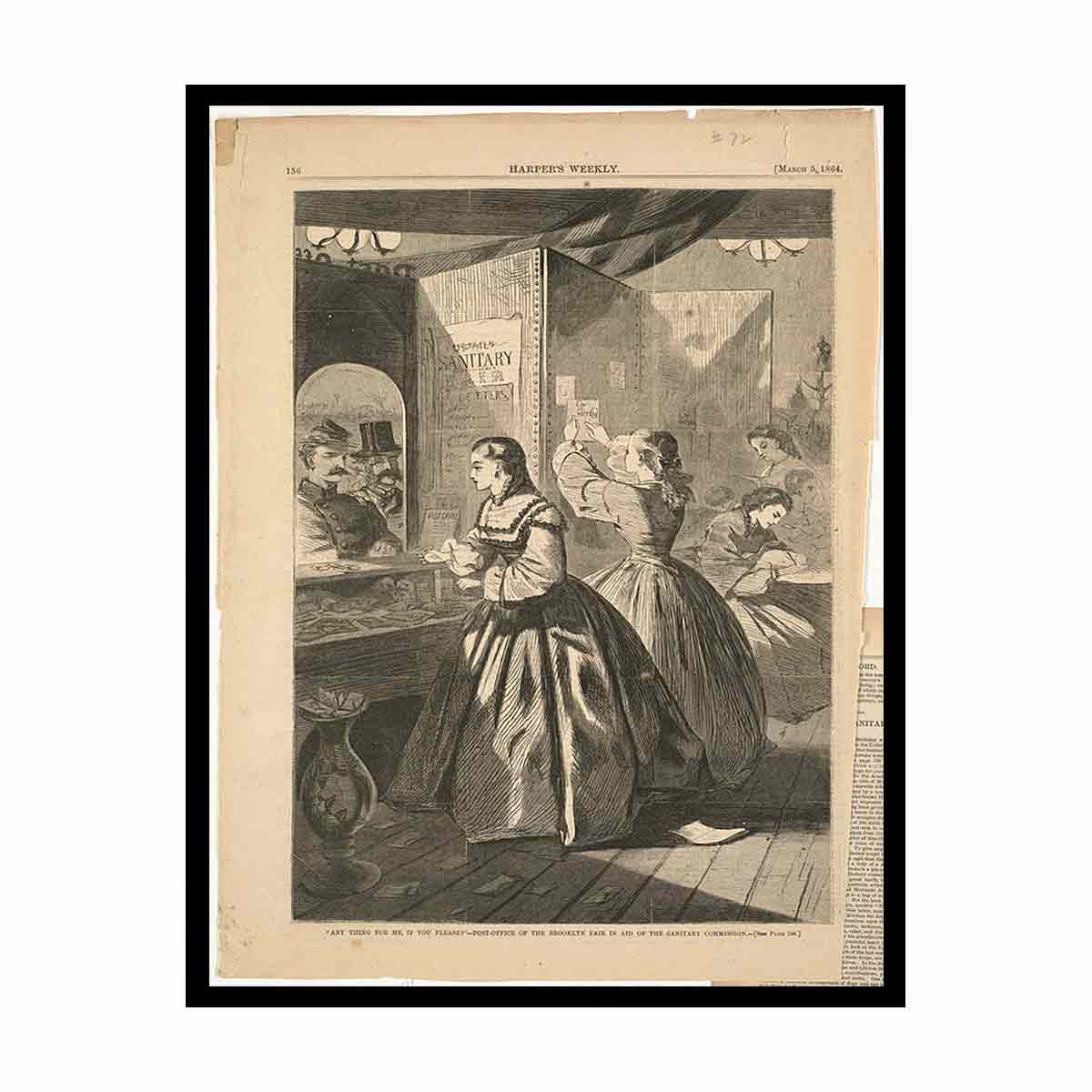 Any thing for me, if you please?" -- Post-office of the Brooklyn Fair in aid of the Sanitary Commission