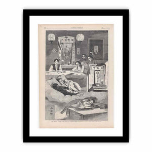 The Chinese in New York – Scene in a Baxter Street Club-House – Drawn by Winslow Homer