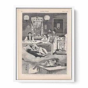 The Chinese in New York – Scene in a Baxter Street Club-House – Drawn by Winslow Homer