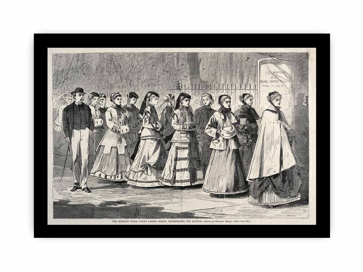 The Morning Walk - Young Ladies' School Promenading the Avenue