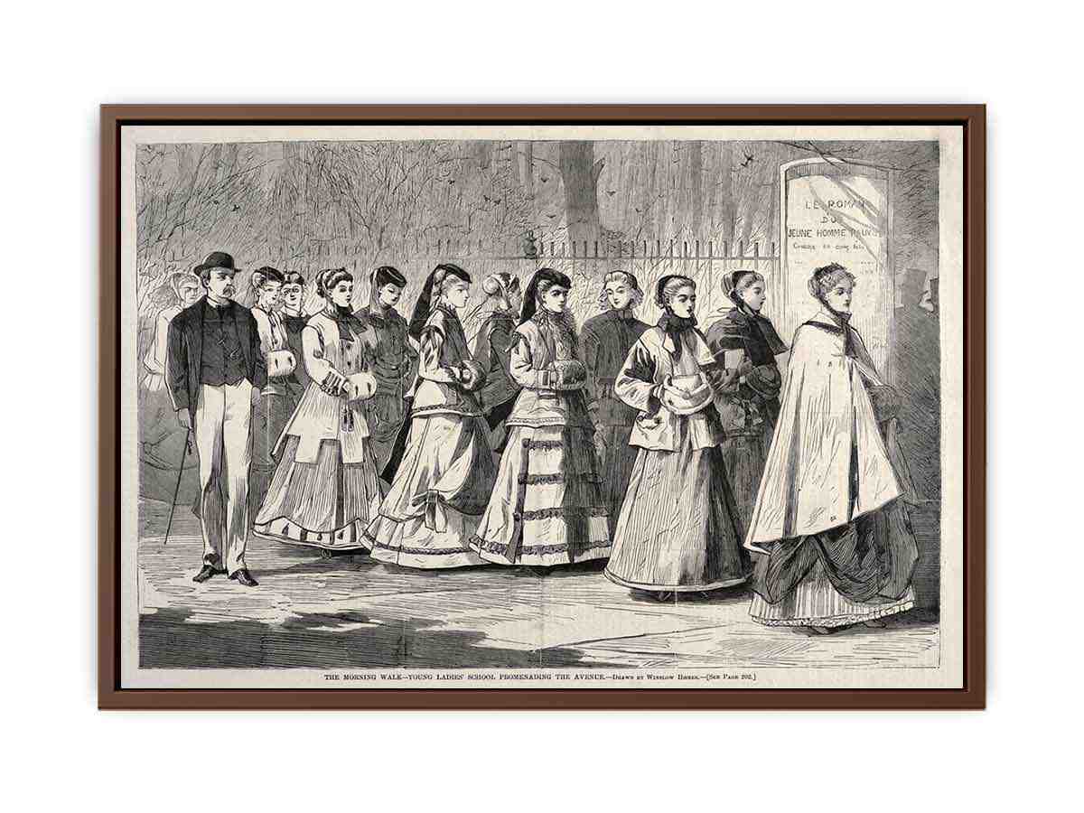 The Morning Walk - Young Ladies' School Promenading the Avenue